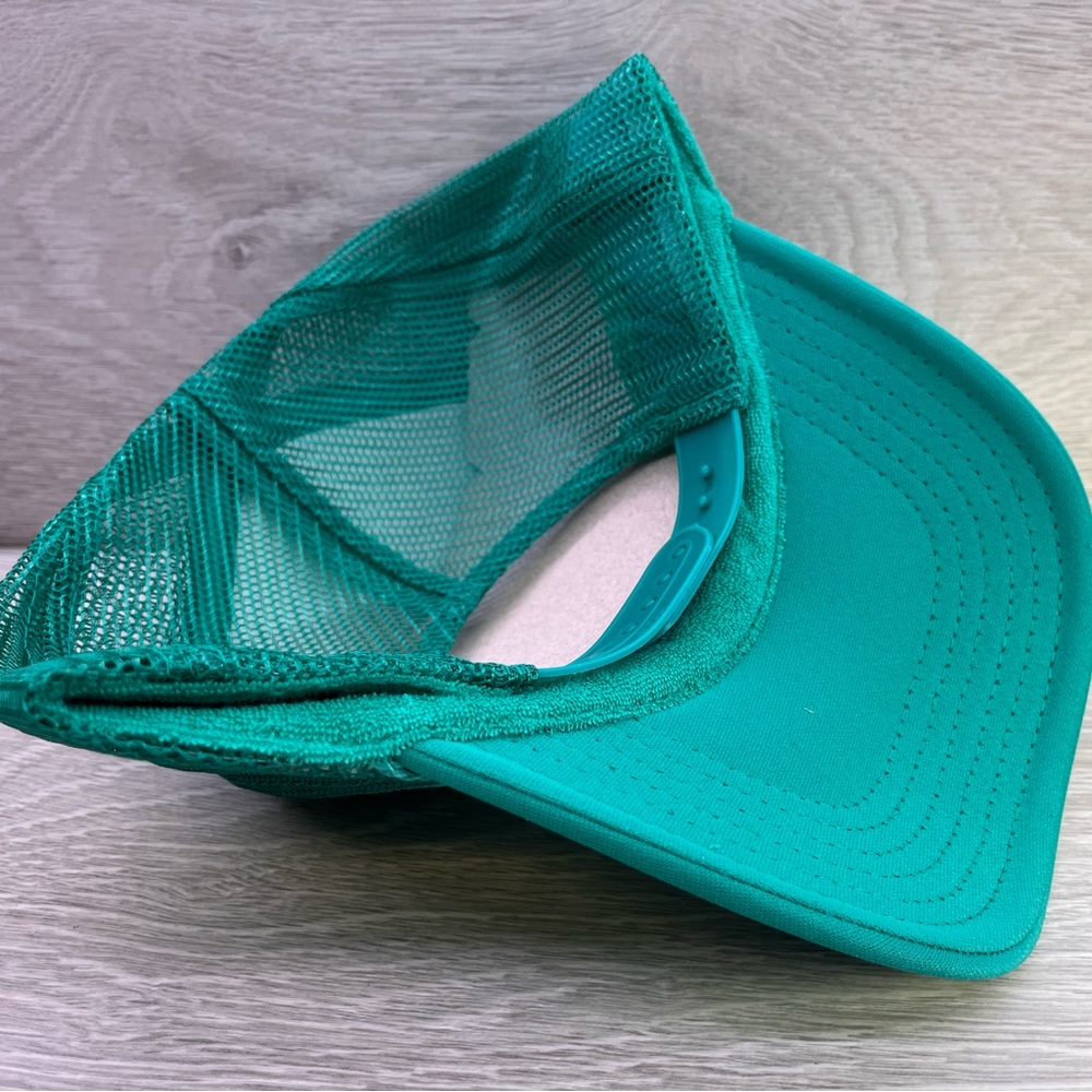 NEW VINTAGE STYLE SPORTS SCRIPT MIAMI DOLPHINS AQUA TRUCKER HAT CAP ADULT S… - Picture 3 of 3